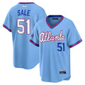 Trusc A.Braves #51 Chris Sale Player Powder Blue 2026 City Connect T shirt Stitched Jerseys