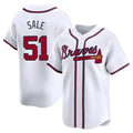 Trusc A.Braves #51 Chris Sale Player White Limited Home Stitched Jerseys