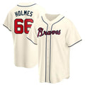 Trusc A.Braves #66 Grant Holmes Player Cream Replica Alternate Stitched Jerseys