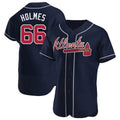 Trusc A.Braves #66 Grant Holmes Player Navy Authentic Alternate Stitched Jerseys