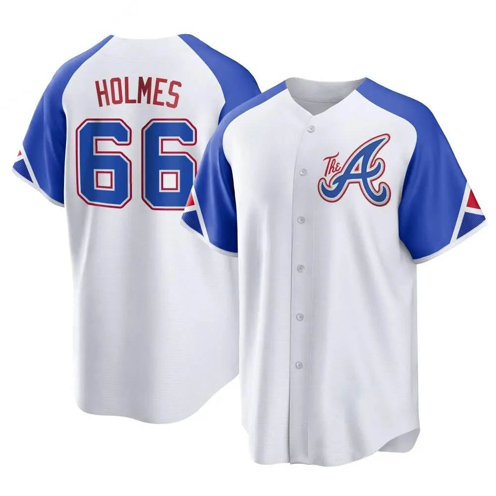 Trusc A.Braves #66 Grant Holmes Player White Replica City Connect Stitched Jerseys