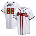 Trusc A.Braves #66 Grant Holmes Player White&Gold Replica Program Stitched Jerseys