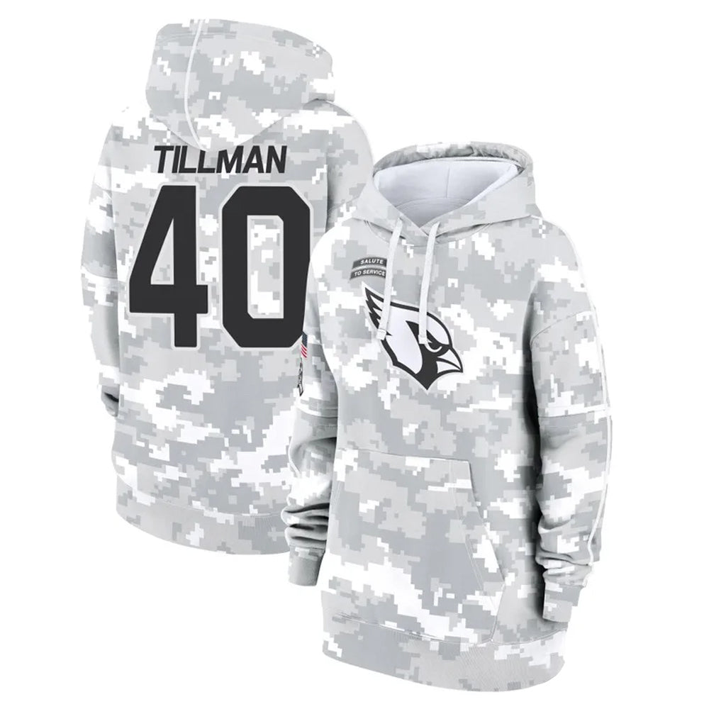 Trusc A.Cardinals #40 Pat Tillman Player Arctic Camo Salute to Service Limited Hoodie Stitched Jerseys