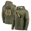 Trusc A.Cardinals #40 Pat Tillman Player Olive Salute to Service Limited Hoodie Jerseys