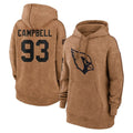 Trusc A.Cardinals #93 Calais Campbell Player Brown Salute To Service Limited Hoodies  Stitched Jerseys
