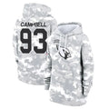 Trusc A.Cardinals #93 Calais Campbell Player Camo Salute to Service Hoodies Stitched Jerseys