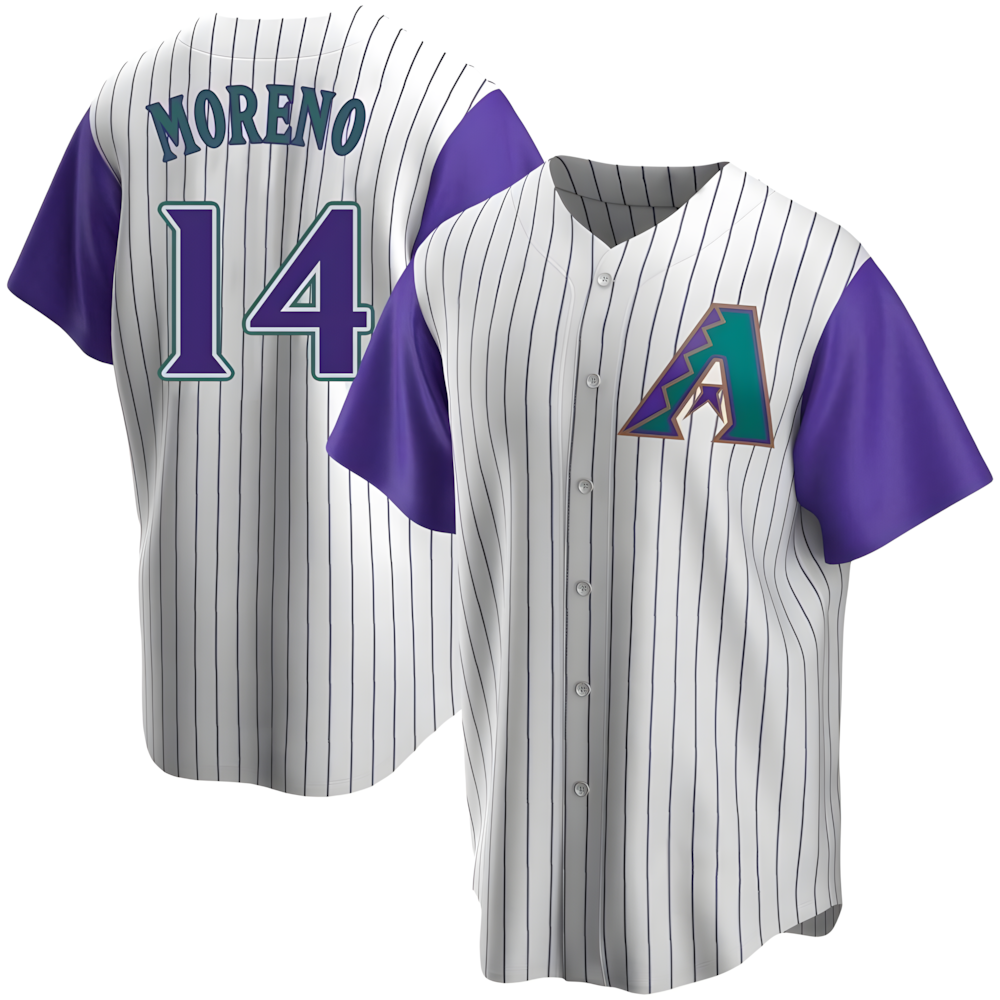 Trusc A.Diamondbacks #14 Gabriel Moreno Player Purple Replica Alternate Cooperstown Collection Stitched Jerseys