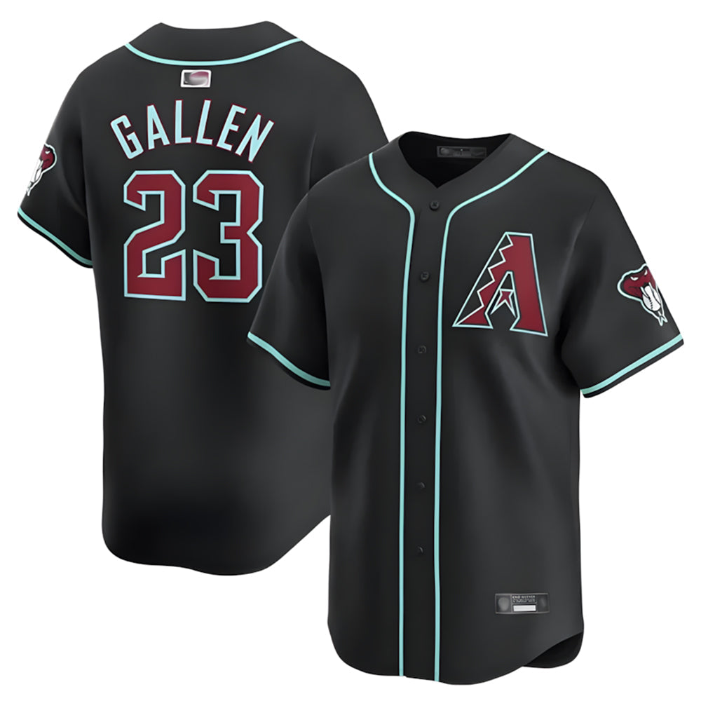 Trusc A.Diamondbacks #23 Zac Gallen Player Black Replica Game Stitched Jerseys