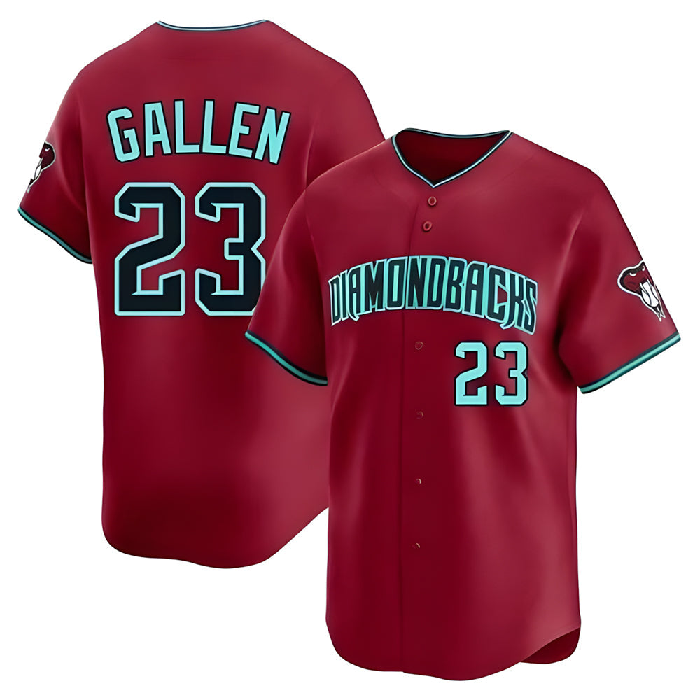 Trusc A.Diamondbacks #23 Zac Gallen Player Red Blue reserve Replica Game Stitched Jerseys