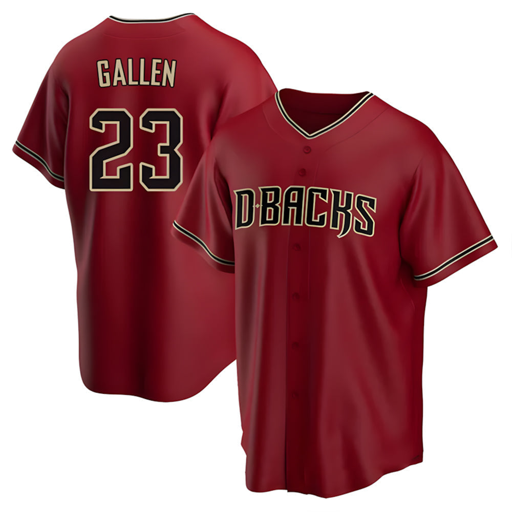 Trusc A.Diamondbacks #23 Zac Gallen Player Red Replica Game Stitched Jerseys