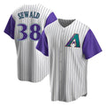 Trusc A.Diamondbacks #38 Paul Sewald Player  Cream Purple Alternate Cooperstown Collection Stitched Jersey