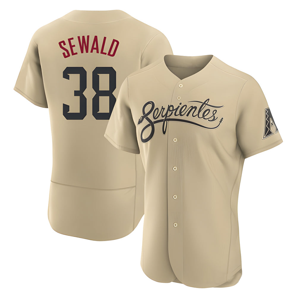 Trusc A.Diamondbacks #38 Paul Sewald Player Gold Authentic City Connect Stitched Jersey