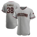 Trusc A.Diamondbacks #38 Paul Sewald Player Gray Authentic Road Stitched Jersey