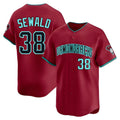 Trusc A.Diamondbacks #38 Paul Sewald Player Red Limited Alternate Stitched Jersey