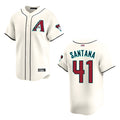 Trusc A.Diamondbacks #41 Carlos Santana Player Cream game time Stitched Jersey