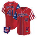 Trusc A.Diamondbacks #41 Carlos Santana Player Red Independence Day Vapor Premier Limited Stitched Jersey