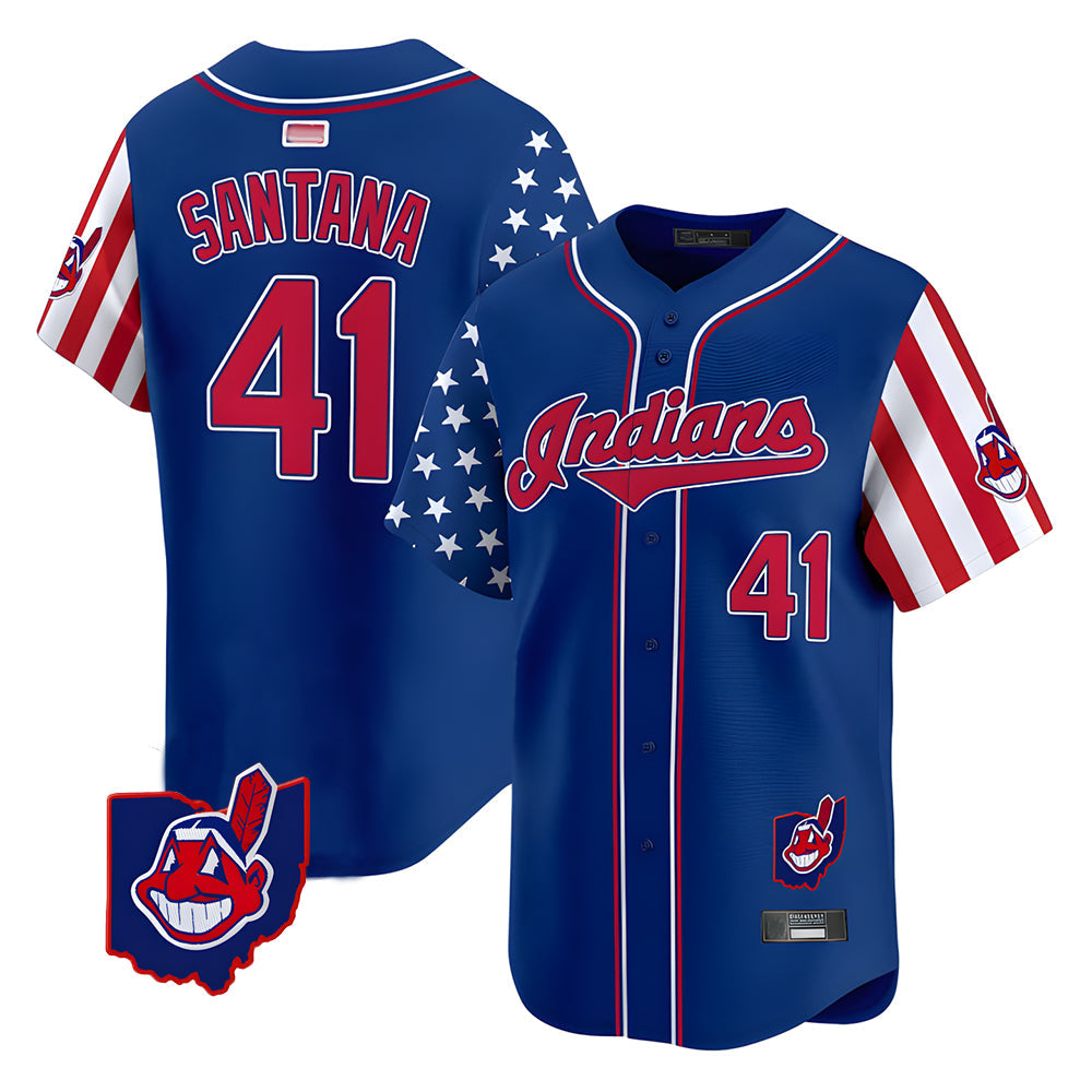 Trusc A.Diamondbacks #41 Carlos Santana Player Royal Independence Day Vapor Premier Limited Stitched Jersey