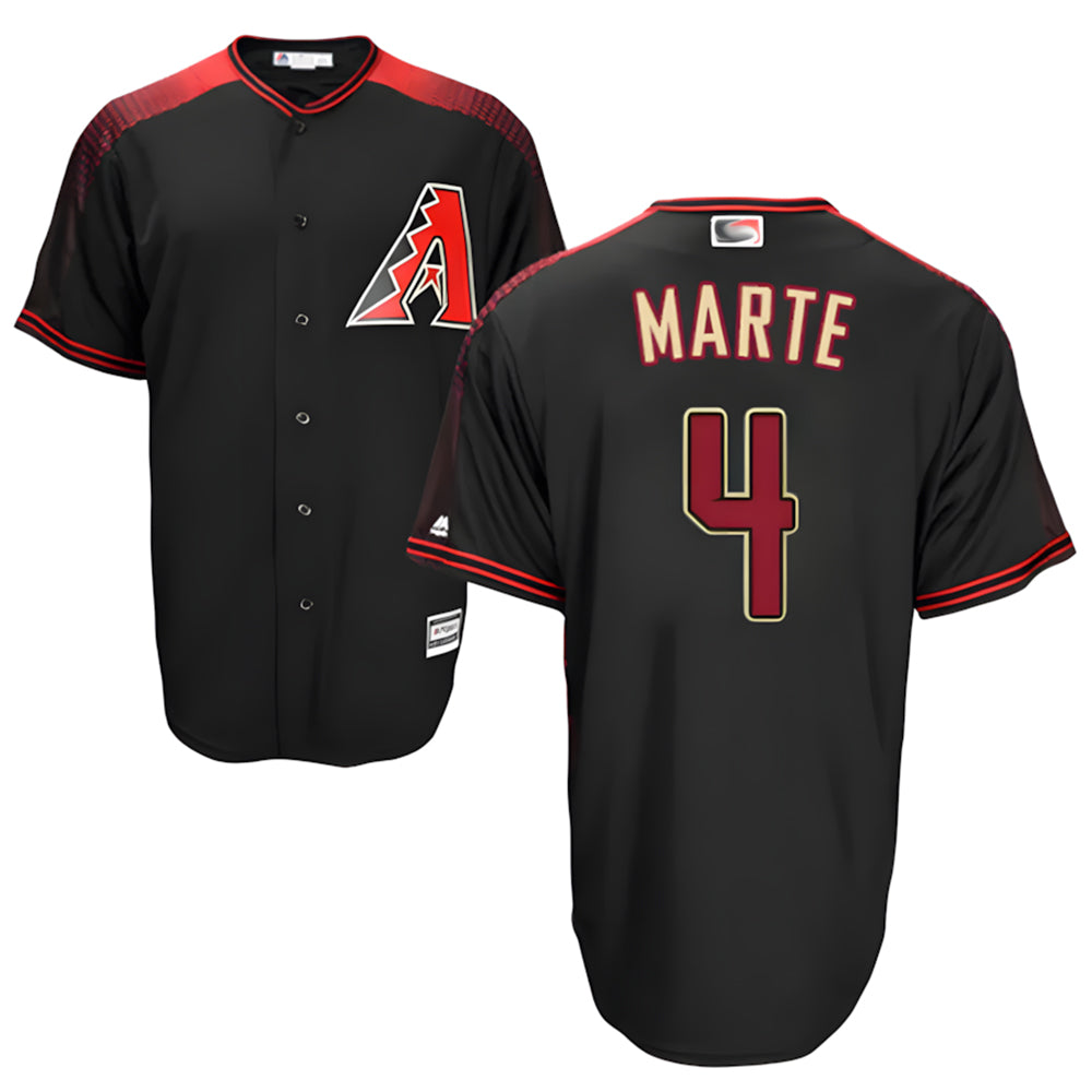 Trusc A.Diamondbacks #4 Ketel Marte Player Black Big & Tall Replica Limited Stitched Jerseys