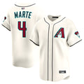 Trusc A.Diamondbacks #4 Ketel Marte Player Cream Limited Stitched Jerseys