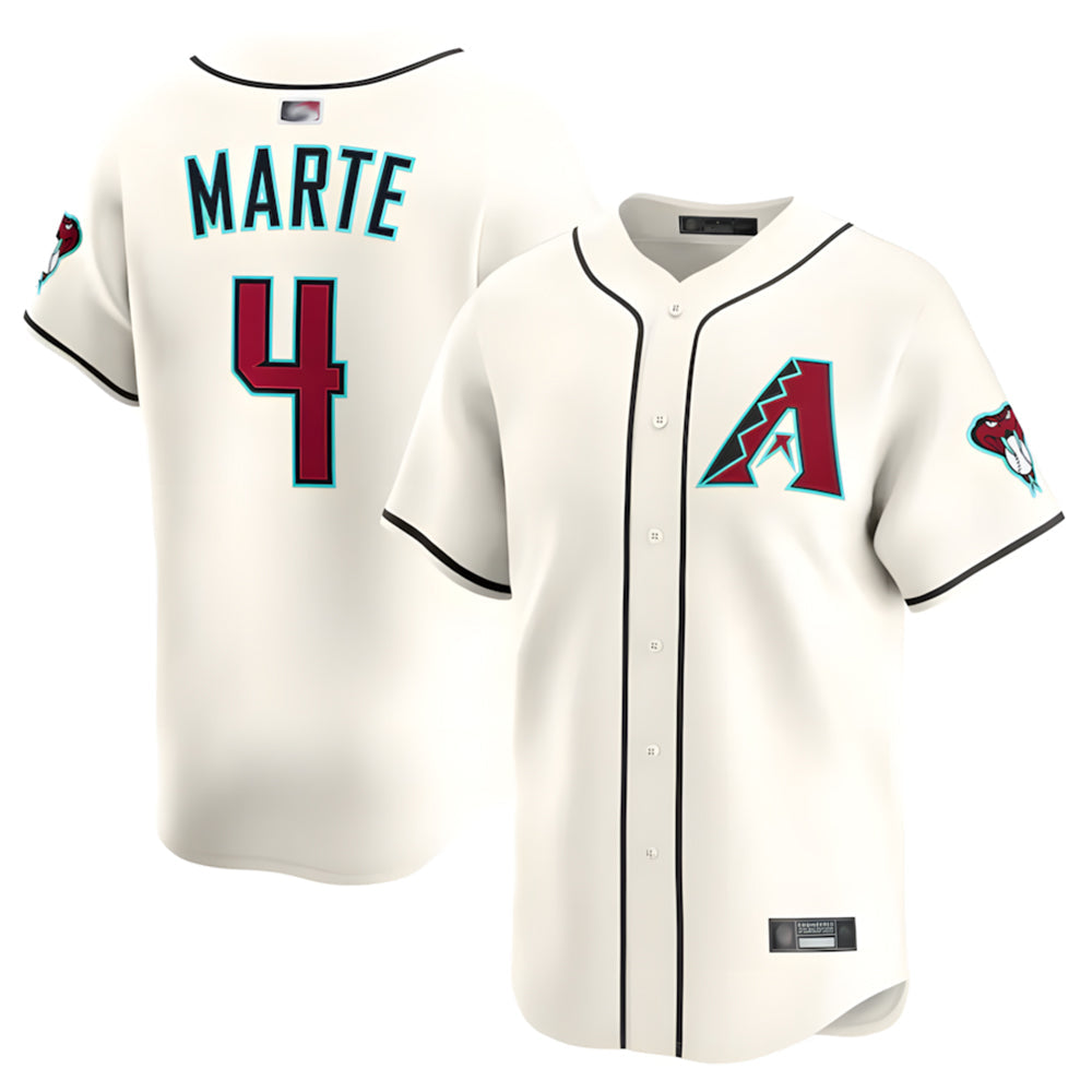 Trusc A.Diamondbacks #4 Ketel Marte Player Cream Limited Stitched Jerseys