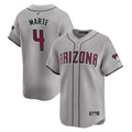 Trusc A.Diamondbacks #4 Ketel Marte Player Gray Replica Game Stitched Jerseys
