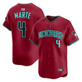 Trusc A.Diamondbacks #4 Ketel Marte Player Red Home Limited Stitched Jerseys