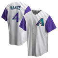 Trusc A.Diamondbacks #4 Ketel Marte Player White-Purple Limited Stitched Jerseys