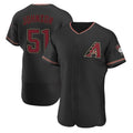 Trusc A.Diamondbacks #51 Randy Johnson Player Black Authentic Alternate Stitched Jerseys