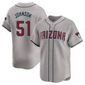 Trusc A.Diamondbacks #51 Randy Johnson Player Gray Limited Away Stitched Jerseys