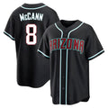 Trusc A.Diamondbacks #8 James McCann Player Black Replica Fashion Out Stitched Jersey
