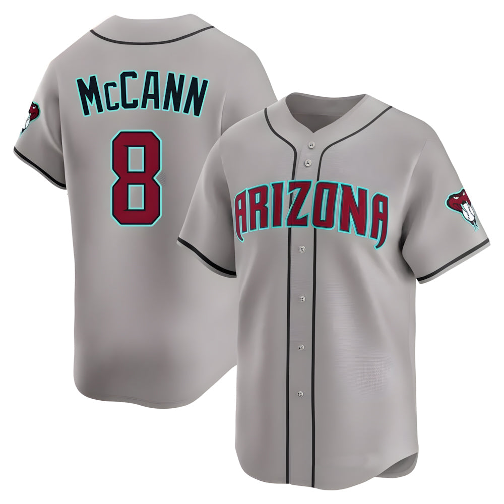 Trusc A.Diamondbacks #8 James McCann Player Gray Limited Alternate Stitched Jersey