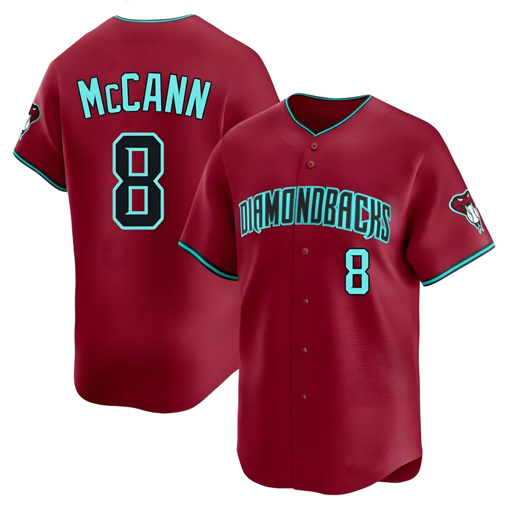 Trusc A.Diamondbacks #8 James McCann Player Red Limited Alternate Stitched Jersey