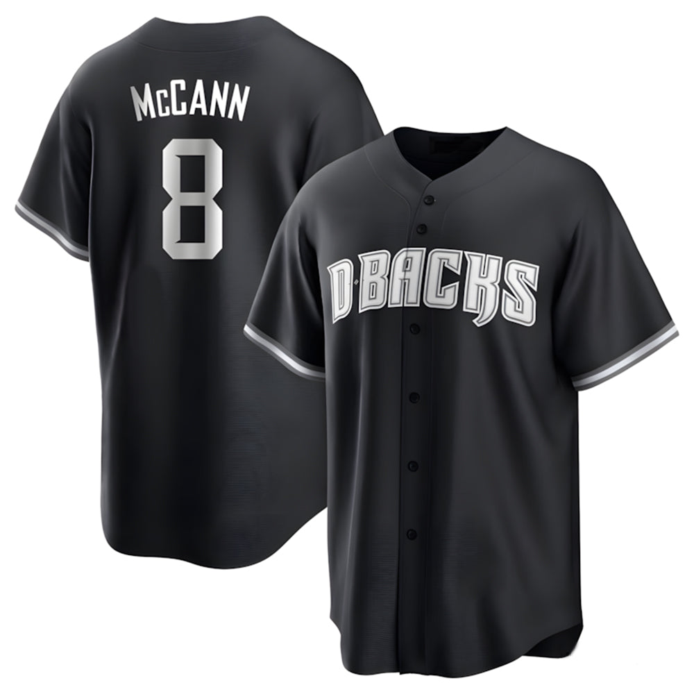 Trusc A.Diamondbacks #8 James McCann Player White Replica Black 2026 World Series Stitched Jersey