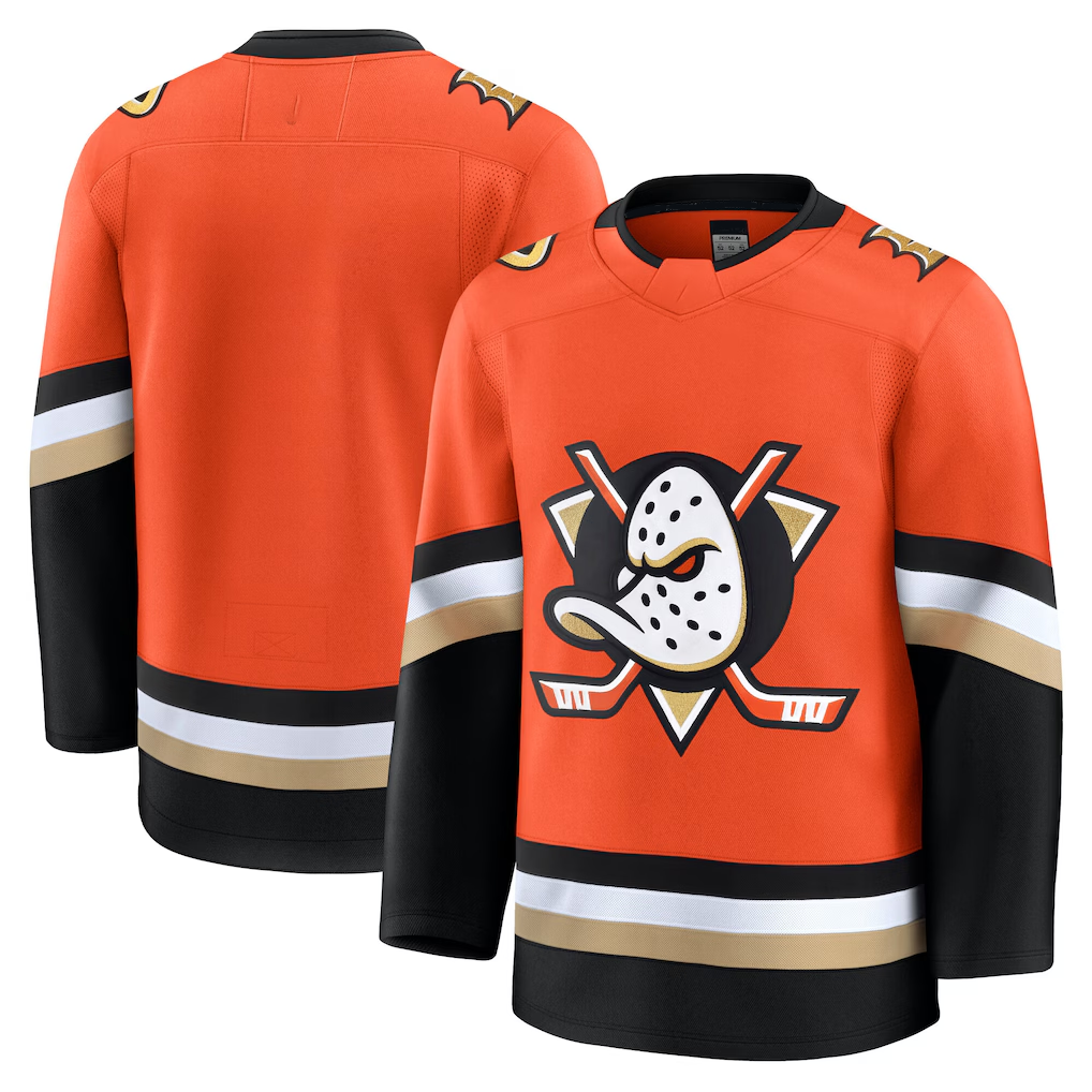 Trusc A.Ducks Orange Home Premium Jerseys