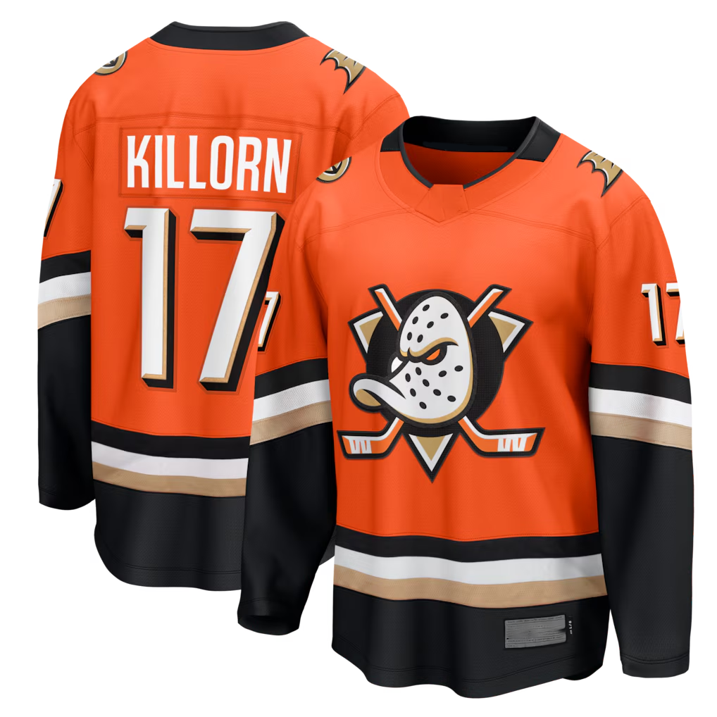 Trusc A.Ducks #17 Alex Killorn Orange Home Breakaway Jerseys