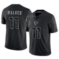 Trusc A.Falcons #11 Jalon Walker Player Black RFLCTV Limited Stitched Jerseys