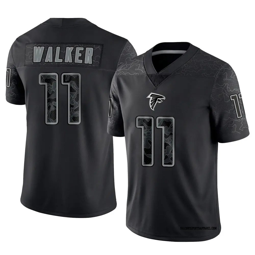 Trusc A.Falcons #11 Jalon Walker Player Black RFLCTV Limited Stitched Jerseys
