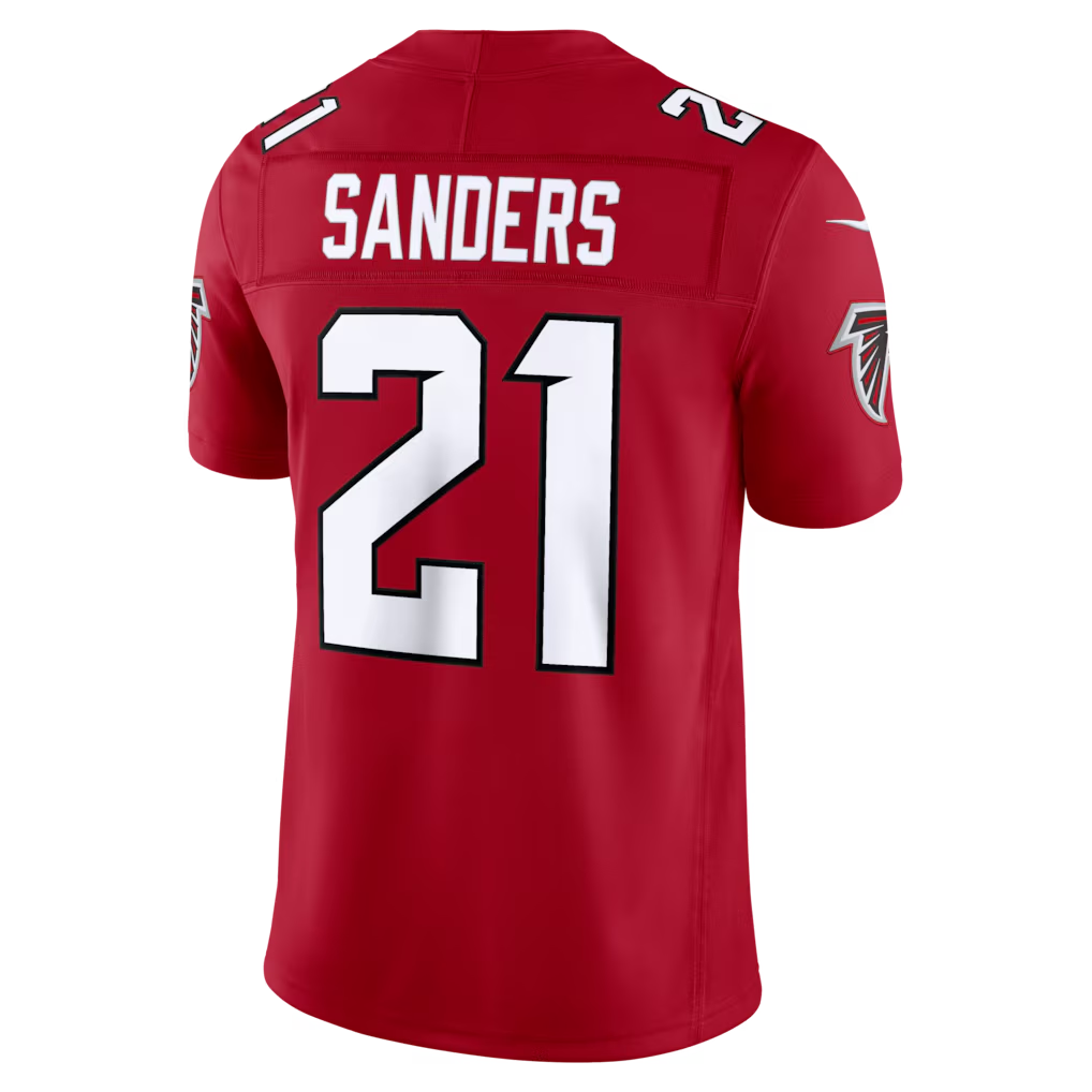 Trusc A.Falcons #21 Deion Sanders Red Vapor F.U.S.E. Stitched Retired Limited Jerseys