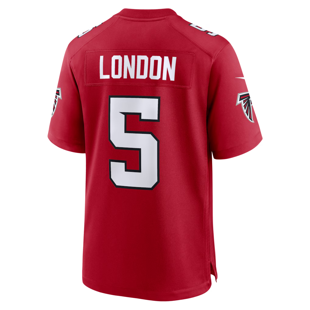 Trusc A.Falcons #5 Drake London Red Game Stitched Jerseys