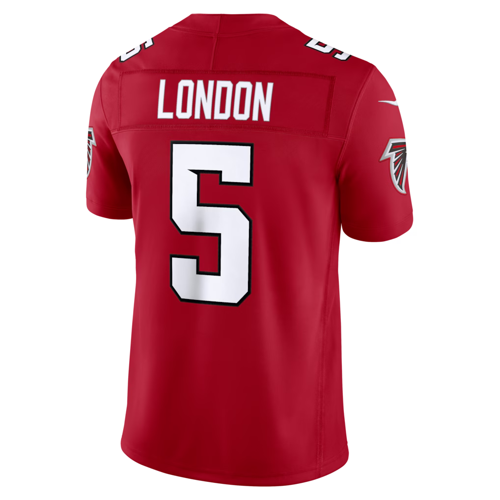 Trusc A.Falcons #5 Drake London Red Team Vapor F.U.S.E. Limited Stitched Jerseys