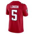 Trusc A.Falcons #5 Drake London Red Team Vapor F.U.S.E. Limited Stitched Jerseys
