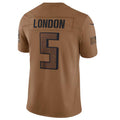 Trusc A.Falcons #5 Drake London Brown 2023 Salute To Service Limited Jersey American Stitched Jerseys