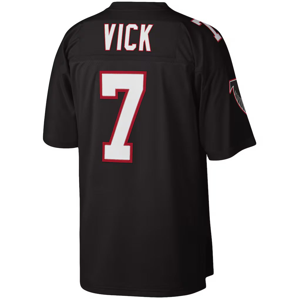 Trusc A.Falcons #7 Michael Vick Mitchell & Ness Black Legacy Replica Stitched Jerseys