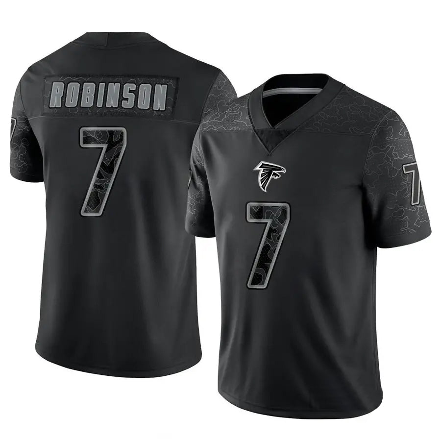 Trusc A.Falcons #7 Bijan Robinson Player Black RFLCTV Limited Stitched Jerseys