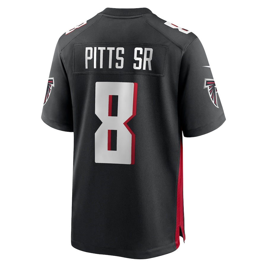 Trusc A.Falcons #8 Kyle Pitts Sr. Player Black Home Game Stitched Jerseys