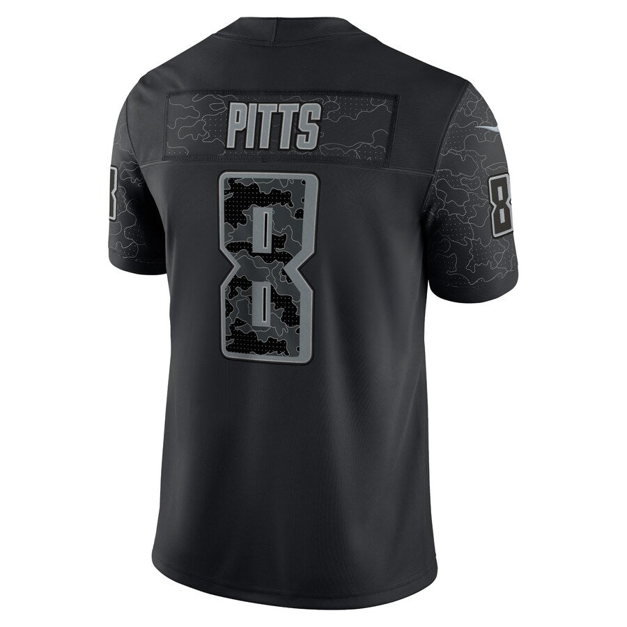 Trusc A.Falcons #8 Kyle Pitts Sr. Player Black RFLCTV Limited Stitched Jerseys