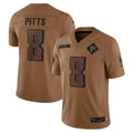 Trusc A.Falcons #8 Kyle Pitts Sr. Player Brown Salute To Service Limited Stitched Jerseys
