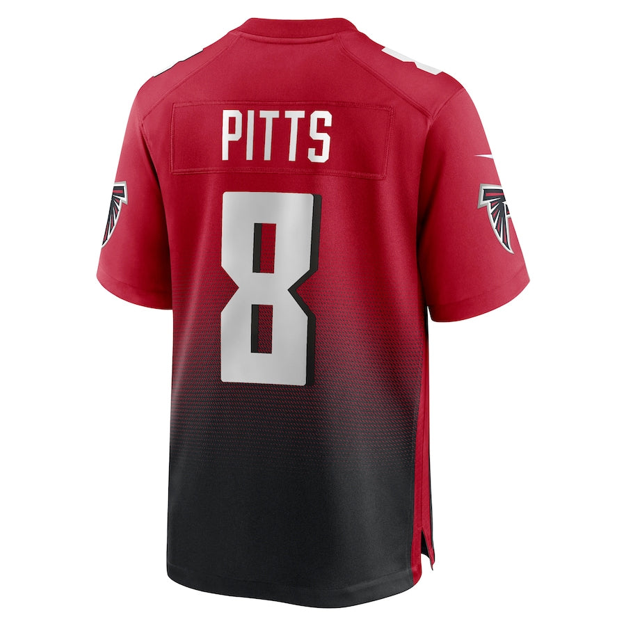 Trusc A.Falcons #8 Kyle Pitts Sr. Player Red Home Game Stitched Jerseys
