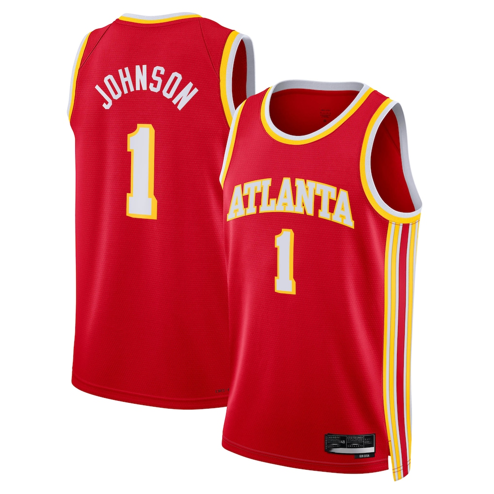 Trusc A.Hawks #1 Jalen Johnson Red Swingman Jerseys - Icon Edition