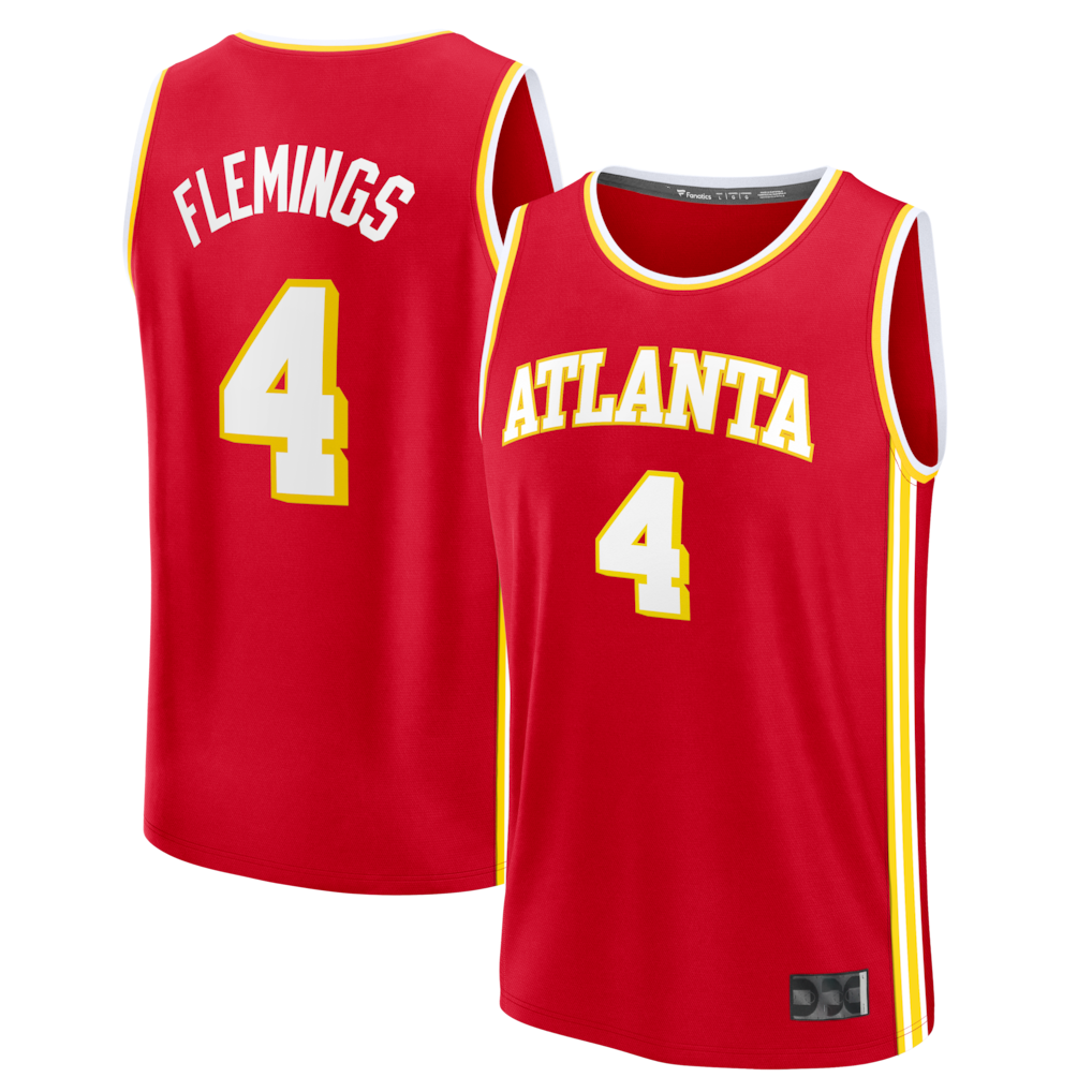Trusc A.Hawks #4 Kingston Flemings Red 2026 Draft First Round Pick Fast Break Jerseys - Icon Edition